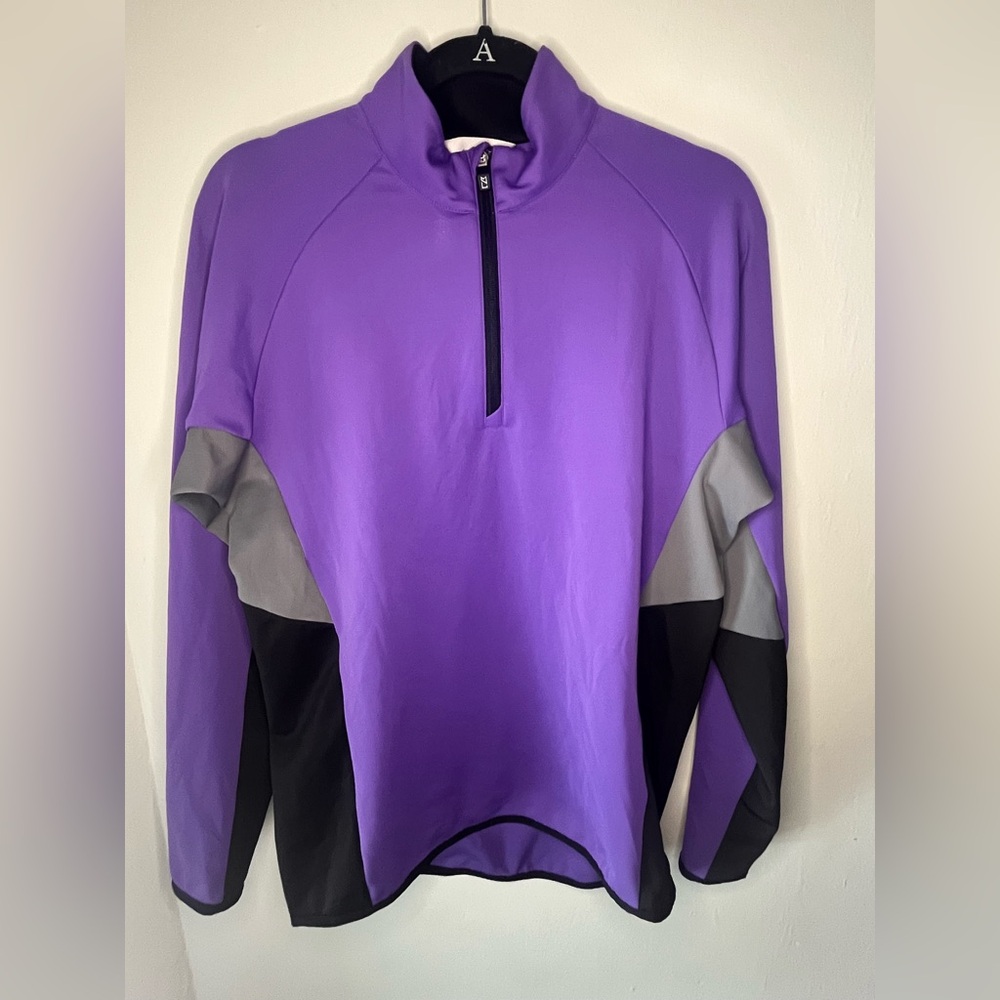 Cutter & Buck Golf Traverse Colorblock Stretch Quarter Zip Pullover Size Small - Picture 2 of 6